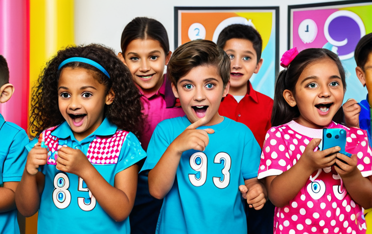 A group of enthusiastic children, fully clothed in colorful attire, participating in interactive LOL Surprise games at a family-friendly event, safe for work, proper finger count, perfect anatomy, professional photography.