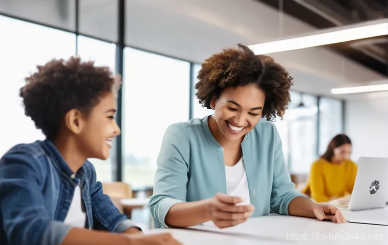 LOL 서프라이즈의 소비자 피드백을 활용한 사례 - **Prompt:** A vibrant, sunlit scene showcasing the dynamic interaction between a diverse group of cu...