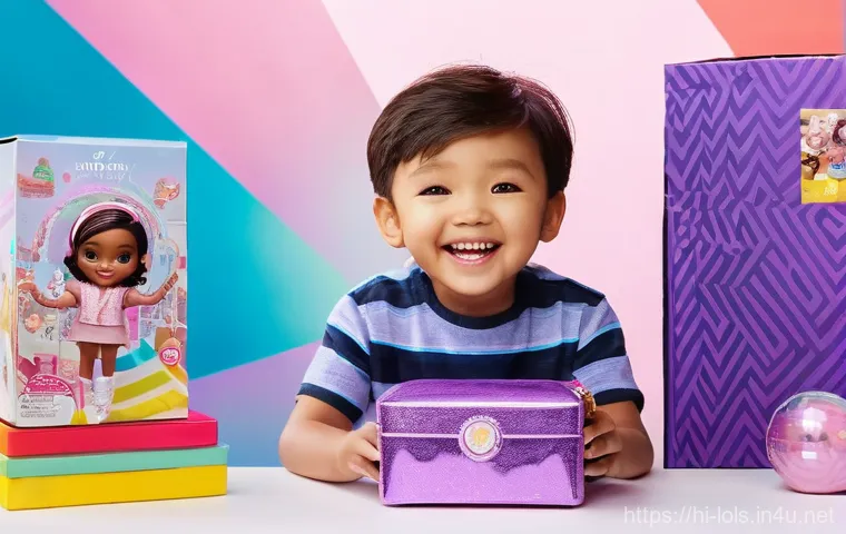 LOL 서프라이즈 장난감의 사회적 반응 - **Prompt 1: The Thrill of Unboxing**
A close-up, high-definition photograph capturing a child's ...
